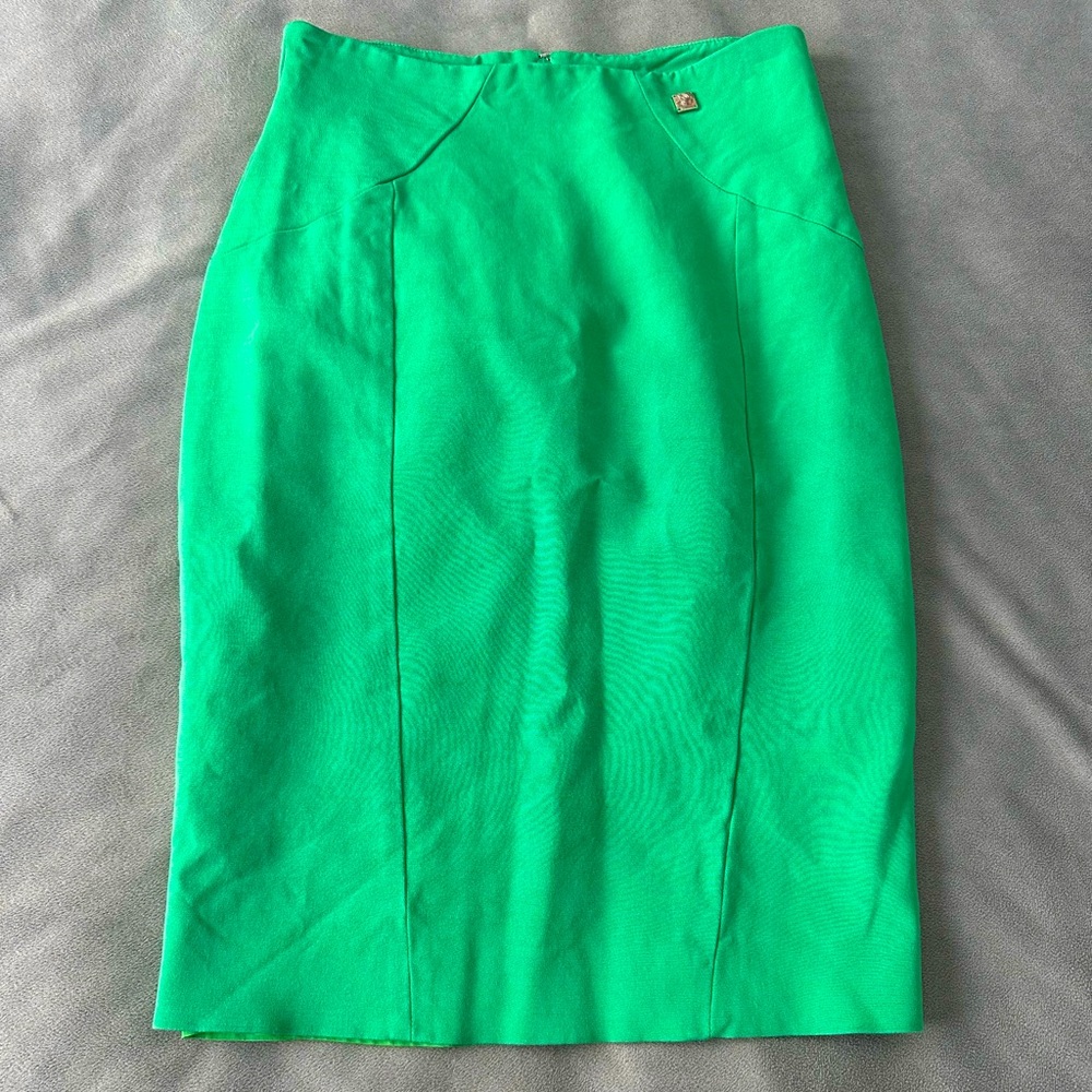 Versace Women's Green Pencil Skirt